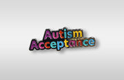 Autism acceptance pin badge